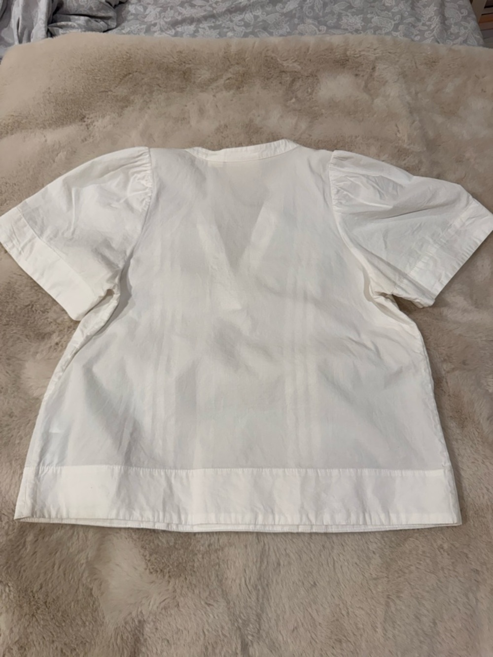Anthropologie White Pintuck Popover Top - Picture 2 of 14